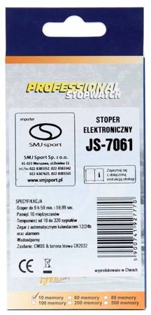 Electronic stopwatch JS-7061 SMJ SPORT 10 times